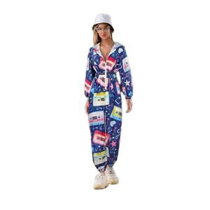 80s 90s Hip Hop Outfit Women's M Tracksuit Halloween Costume One Piece